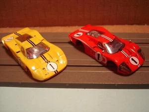 2 AFX RACING H.O. SCALE SLOT CAR BODYS ONLY FORD GT40 MK IV #1 & GT40 MKIV #1 - Picture 1 of 5