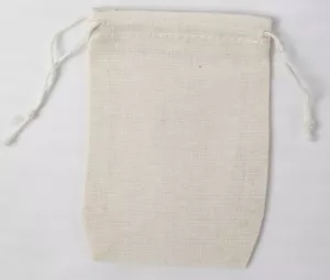 100 Mini Cotton Muslin Drawstring Bags Bath Soap Herbs - Picture 1 of 2