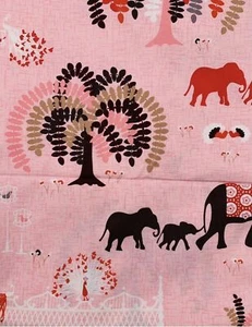 4 Yds x 42" Cotton Quilting Fabric Violet Peacock Lane Michael Miller Parade Day - Picture 1 of 2