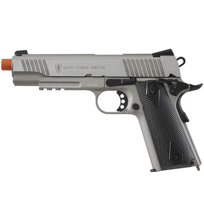 Pistola de Airsoft Elite Force 1911 Tac plateada negra Foto 1 de 4
