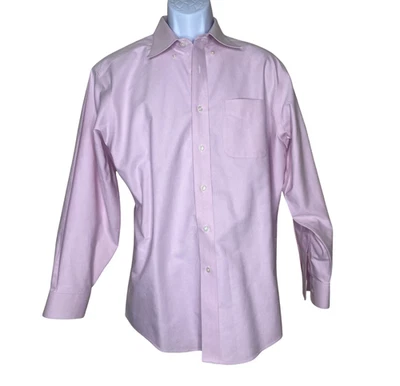 L.L. Bean Men’s Pink Cotton Oxford Button Up Dress Shirt Wrinkle Resistant 16-32 - Image 1 of 4