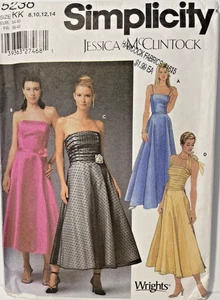 Sewing Pattern # 5238 Jessica McClintock Dress 2 Lengths 3 Top Size 8-14 Uncut - Picture 1 of 2