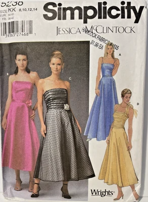 Sewing Pattern # 5238 Jessica McClintock Dress 2 Lengths 3 Top Size 8-14 Uncut - Image 1 of 2