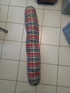 Polo Ralph Lauren Kissen blau rot Garnison kariert große Nackenrolle Körper 48" lang  - Bild 1 von 17