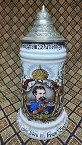 REGIMENT MILITÄR DEUTSCHER BIERKRUG PORZELLAN LITHOPHAN - Bild 1 von 8