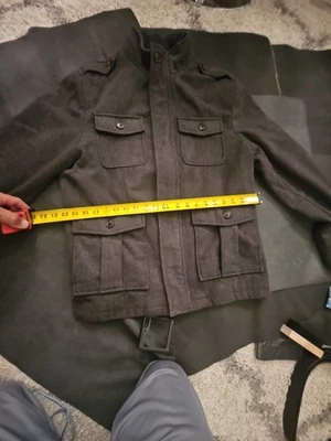 Merona Wool Blend Jacket Men Dark Grey Size S - Image 1 of 4