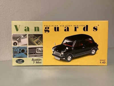 Vanguards VA01306 1:43 scale Austin 7 Mini Black Limited Edition Boxed. - Image 1 of 4