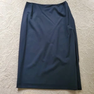 Gonna nera Lafayette 148 New York design zip laterale taglia 16 lana - Foto 1 di 9