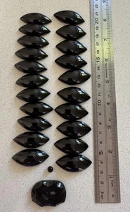 Vintage Black Glass Bead Necklace - for Repair - French Jet Style – 1950s - Picture 1 of 7