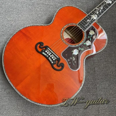 SJ-200 Rose Masterpiece Custom Acoustic Guitar Real Abalone Solid Spruce Top - Image 1 of 4