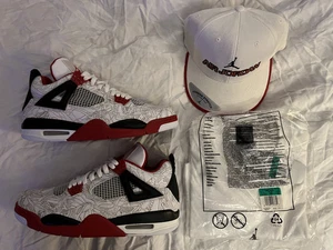 Air Jordan 4 Retro White Laser - Größe 10 - TOP ZUSTAND, NUR ERNSTHAFTE BIETER - Bild 1 von 10