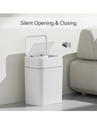 Bote de basura delgado con sensor de movimiento de 3,5 galones ELPHECO para baño... Foto 1 de 4