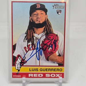 2025 Topps Heritage #306 Luis Guerrero Boston Red Sox Rookie RC SIGNED - Bild 1 von 4
