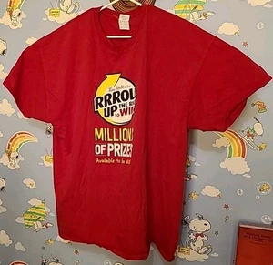 Tim Horton's Roll Up The Rim Shirt Red Adult Size 2XL Coffee Employee Work - Picture 1 of 7