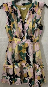 THML Floral Dress Ruffles Womens XS Pleated - Picture 1 of 5
