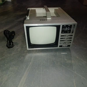 Vintage THT Model 605 Texas Hi-Tech Portable Television Black & White TV - Picture 1 of 9