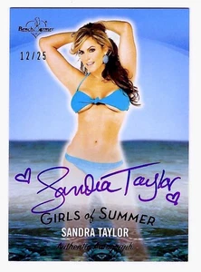2025 Benchwarmer Girls of Summer Autograph Pink Foil SANDRA TAYLOR - Picture 1 of 2