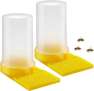 2 Pack Bee Water Feeder Beehive Beekeeping Entrance Yellow  - Picture 1 of 8