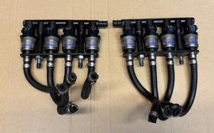 PRINS VSI LPG Injectors Fuel Rail 180/30430, Keihin 67R010092, Orange x8 - Picture 1 of 6