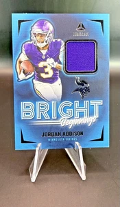 Jordan Addison 2024 Panini Luminance Bright Beginnings Patch Insert - Bild 1 von 2