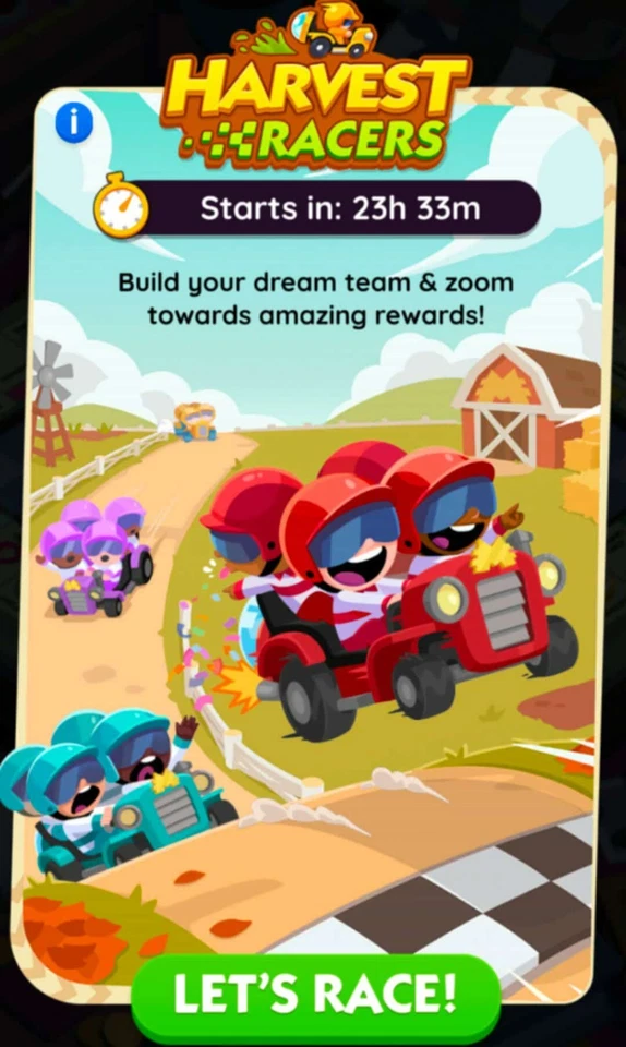 HARVEST RACERS 15K POINT IN EACH RACE 3RACE 3ME:1YOU🔥NOT COMMITTED TO WIN🔥 - Image 1 of 1