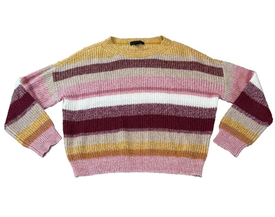 Sanctuary 女式 Blur The Lines 条纹粗针织大码毛衣羊毛马海毛 — 第 1/4 张图片