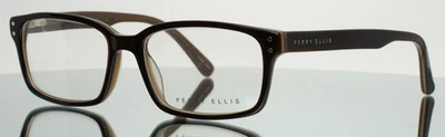 PERRY ELLIS PE329A 3 Brown Mens Rectangle Full Rim Eyeglasses 53-16-140 B:35 - Image 1 of 4