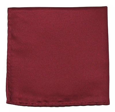 Nuevo Pañuelo Cuadrado Bolsillo Poliéster Para Hombre Solo Borgoña Baile de graduación Boda Fiesta Formal Foto 1 de 2