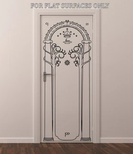 LORD OF THE RINGS GATES OF MORIA HOBBIT DOOR OR WALL ART DECOR DECAL - Picture 1 of 1