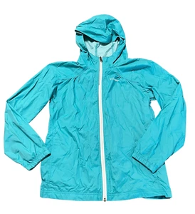Columbia Sportswear Company Girl Teal Zip -Up Hooded Rain Jacket Size XL(18) - Picture 1 of 10
