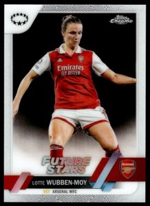 2022 Topps Chrome UEFA Women's Champions League Lotte Wubben-Moy Rookie Arsenal