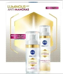 NIVEA LUMINOUS 630ยฐ โญANTI MANCHAS/CREMA DE NOCHE+FLUIDO DE DIA FPS50+SERUM/3PACK - Picture 1 of 2