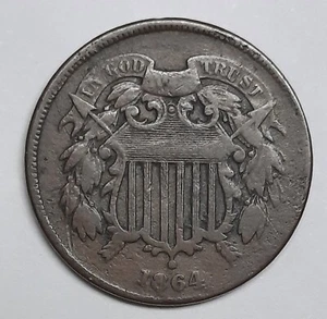 1864 Two Cent Piece - Picture 1 of 2