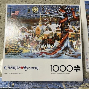 Charles Wysocki "Small Town Christmas" 1000 piece puzzle Buffalo - Picture 1 of 2