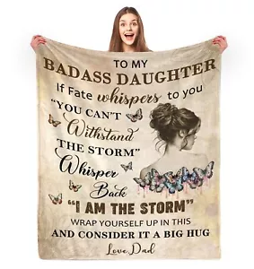 To My Badass Daughter Decke von Papa - Töchter Decke, 50" x 60" - Bild 1 von 8