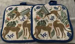 NUEVO CON ETIQUETAS ~ Juego de 2 piezas porta ollas ~ Leopardo 🐆 ~ 8” x 8” - Imagen 1 de 1
