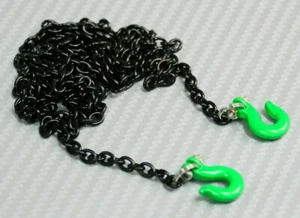 Maßstab 1:10 Zubehör METALLKETTE MIT Haken SCHWARZ Kette 36" lang - GRÜN - - Bild 1 von 9