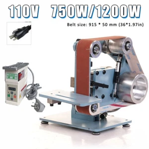 110V Industrial Belt Machine DIY Sander Polishing Grinding 750/1200W Machine New - Picture 1 of 8