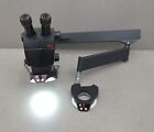 Leica A60 Stereo Microscope on Flex Arm Stand W/ Light Rings LED RL-A60 & MEB123