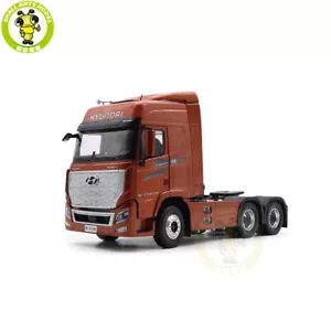 1/24 Hyundai XCIENT rimorchio camion arancione pressofusione modello giocattolo auto - Foto 1 di 16