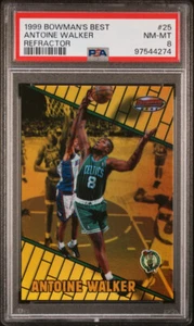 ANTOINE WALKER 1999 BOWMAN'S BEST REFRACTOR PARALLEL SP /400 CELTICS PSA 8 POP 3 - Picture 1 of 1