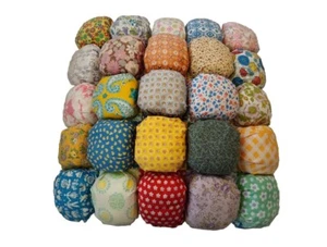 Puffy Kissen Granny Core gesteppt GrandmaCore bunt Grannycore handgefertigt *lesen - Bild 1 von 7