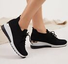 Womens Trainers Ladies Slip On Shoes Lace Up Running Jogging Gym Comfy Sneakers