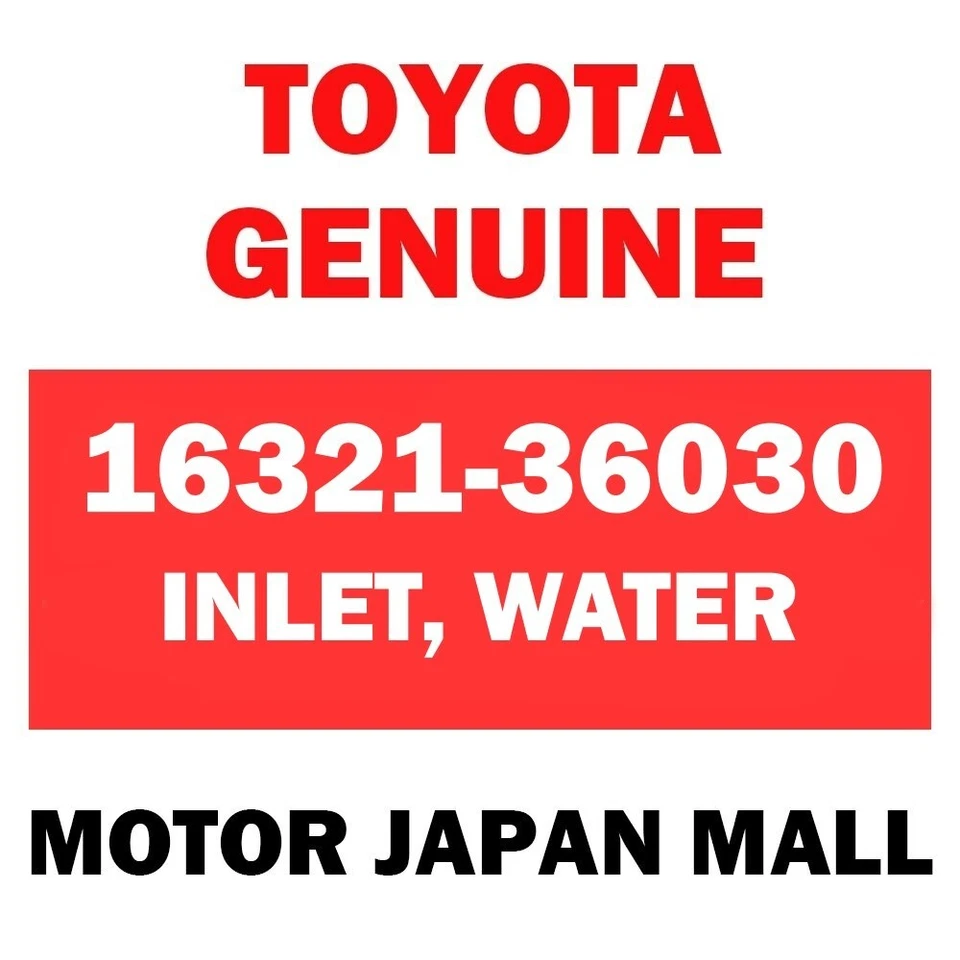 16321-36030 TOYOTA GENUINE INLET, WATER for LEXUS GS300, GS350, GS450h, IS350 - Image 1 of 1