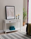 Kings Brand - White Wood Occasional Entryway Console Sofa Table With Storage