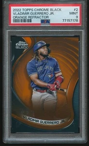 Vladimir Guerrero 2022 Topps Chrome Black Orange Refractor #2 7/25 PSA 9 MINT - Picture 1 of 2