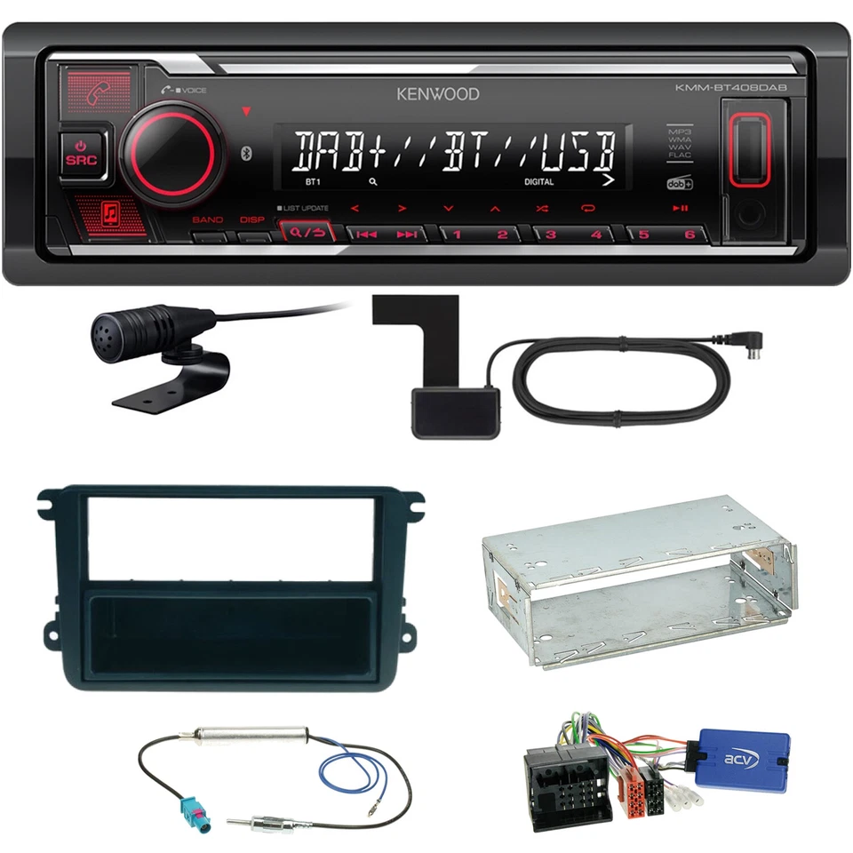 Kenwood KMM-BT408DAB 1-DIN Autoradio DAB USB BT Android Rot
