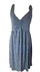 Universal Thread Sundress Ladies Sz L Blue White Stripe Halter Sleeveless 3058 - Bild 1 von 5