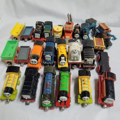 25 Lot Mattel Diecast & Wooden Thomas the Tank Engine Take & Play Along Trains - Image 1 of 4