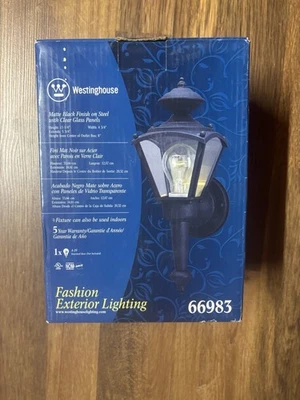 Aplique de pared Westinghouse 66983 1 luz negro mate nuevo en caja Foto 1 de 4